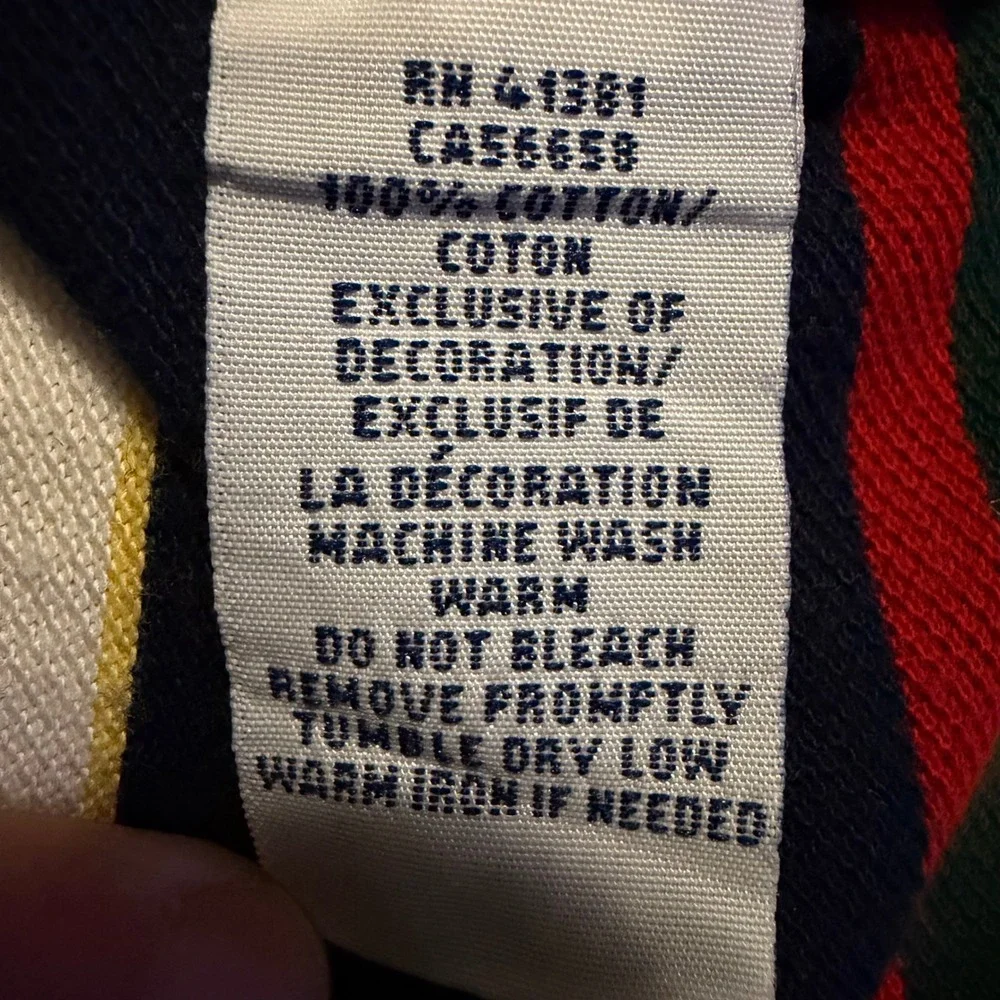Polo Ralph Lauren Mens XXL Custom Fit Striped Polo Shirt Navy‎ Blue Red Green